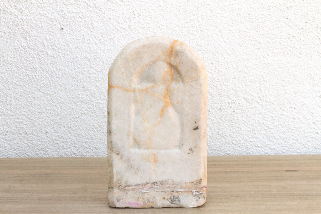 Antique White Marble Indian Deity Sculpture