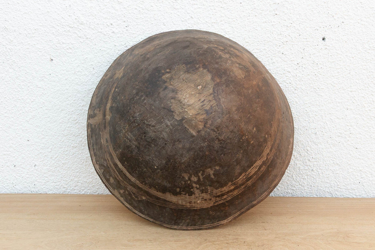 Large Dark Espresso Brown Milking Bowl