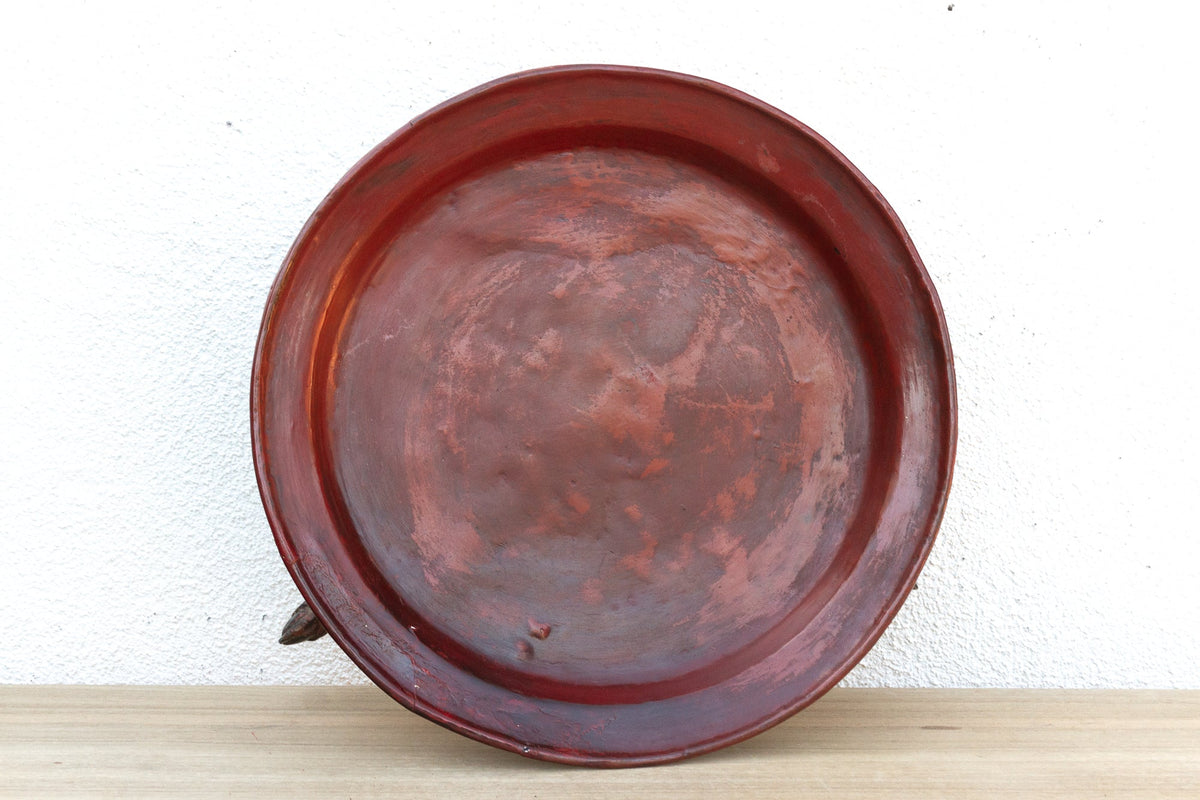 Offering Elegance, Antique Burmese Lacquered Tray