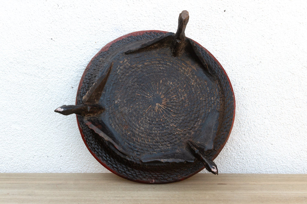 Offering Elegance, Antique Burmese Lacquered Tray