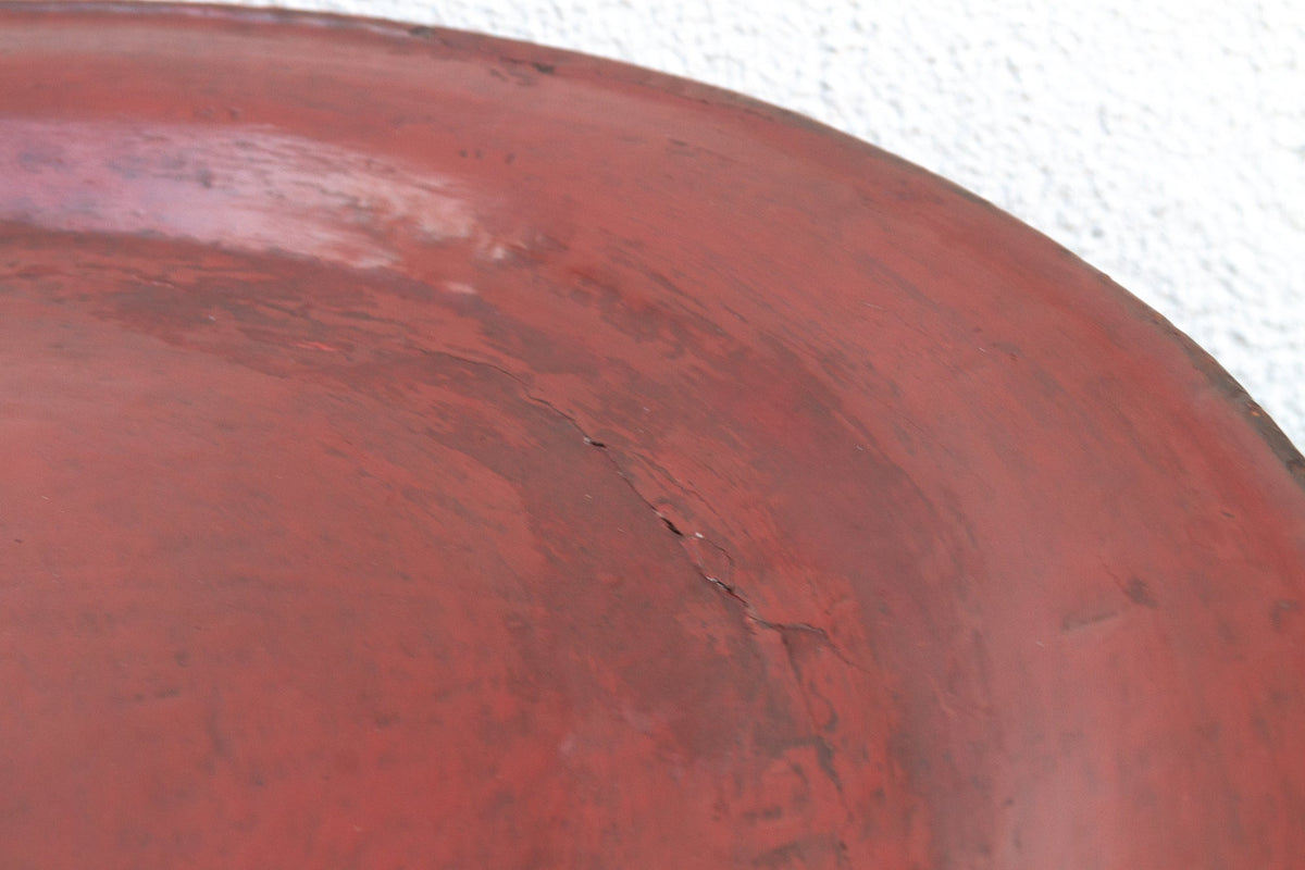 Tripod Red Lacquered Burmese Tray