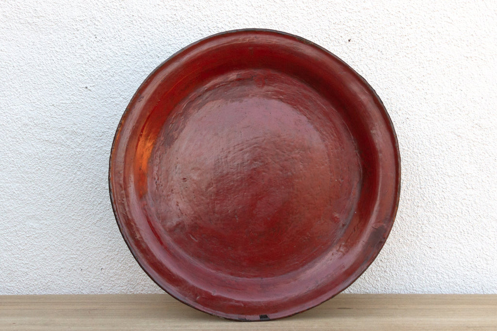 Tripod Red Lacquered Burmese Tray