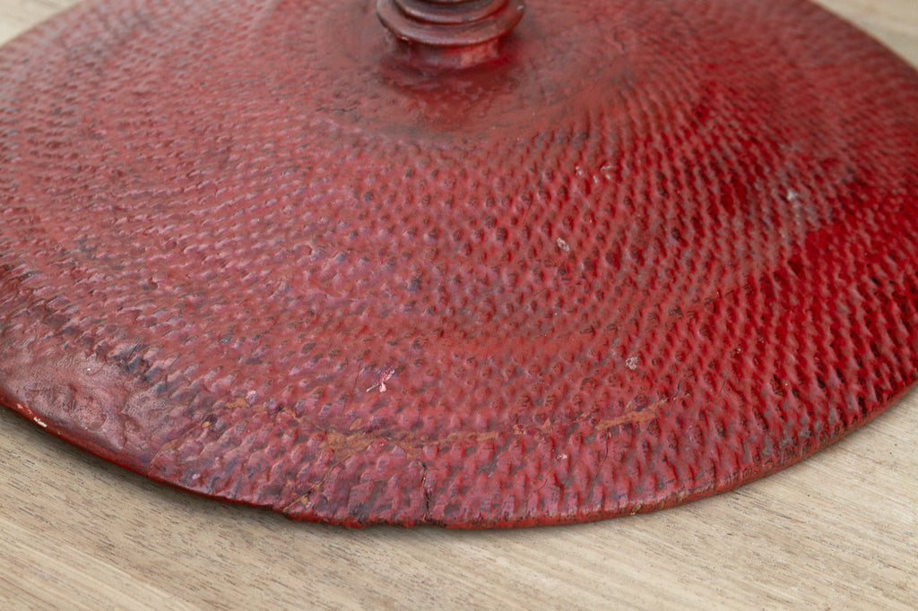 Scarlet Red Antique Burmese Woven Vessel