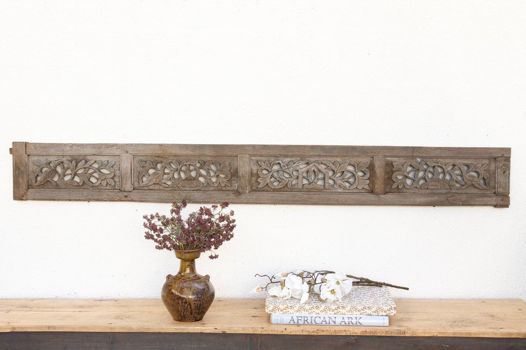 Oxidized Gray Antique Botanical Panel