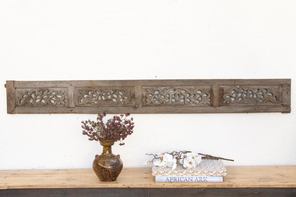 Oxidized Gray Antique Botanical Panel
