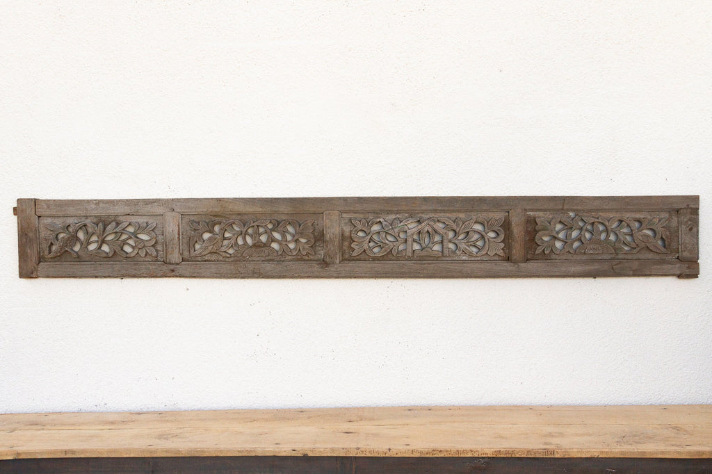 Oxidized Gray Antique Botanical Panel