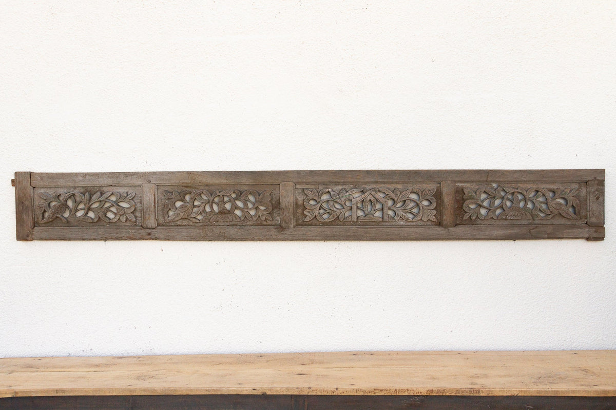 Oxidized Gray Antique Botanical Panel