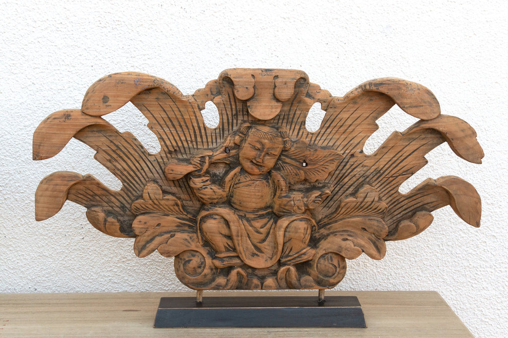 Spiritual Guardians, Pair of Antique Burmese Buddha Figures