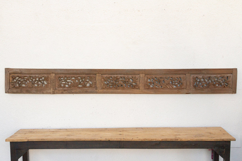 Asian Architectural Panel of Five Plowing Forms
