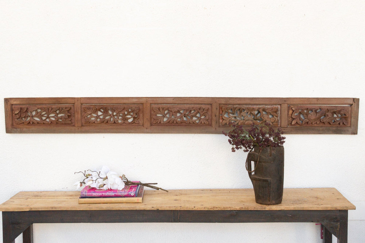 Finely Carved Bamboo Grove Wall Panel