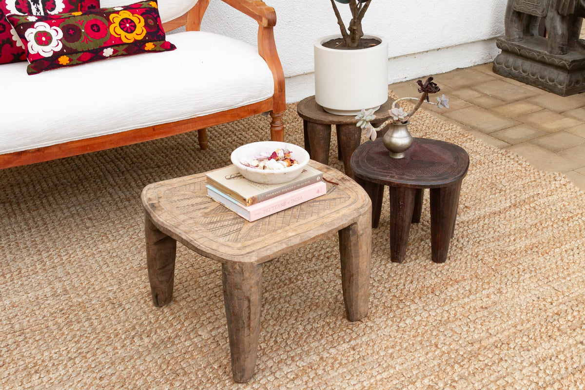 Six Legged African Carved Nupe Stool