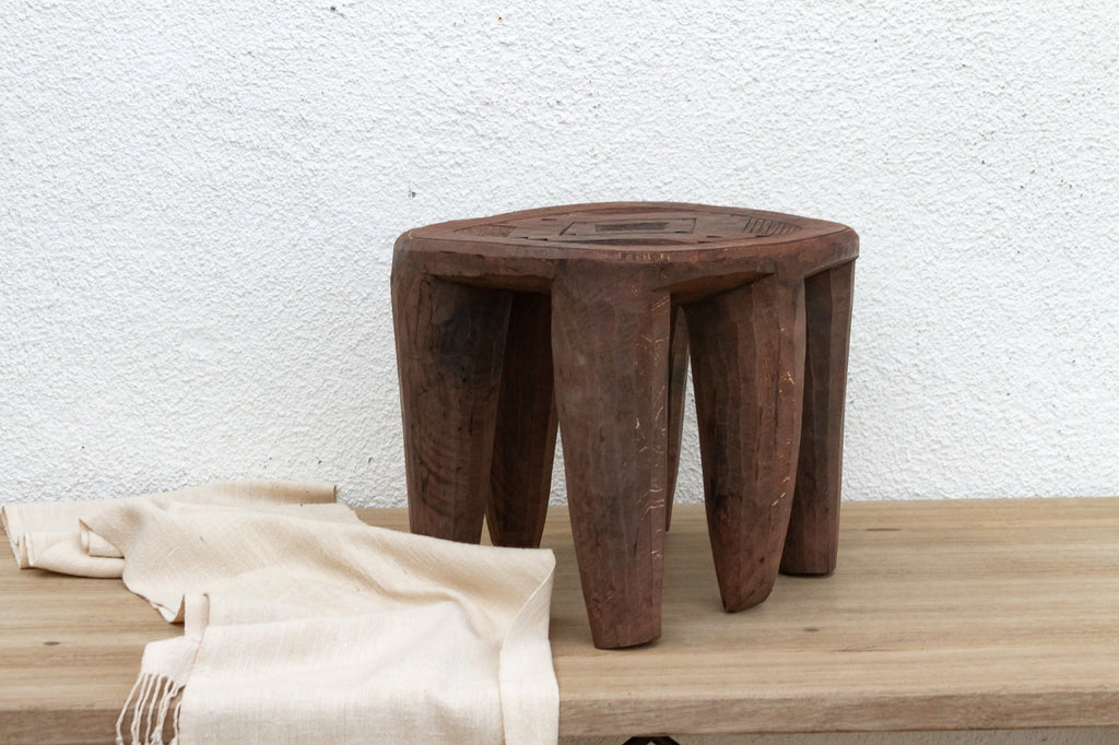 Six Legged African Carved Nupe Stool