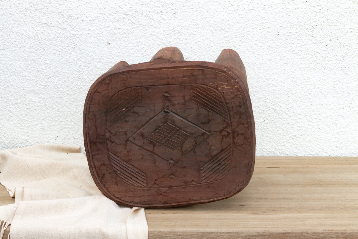 Six Legged African Carved Nupe Stool