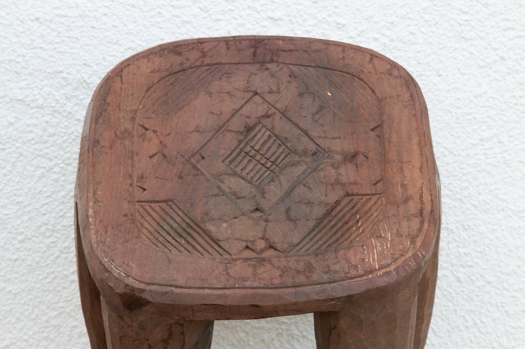 Six Legged African Carved Nupe Stool