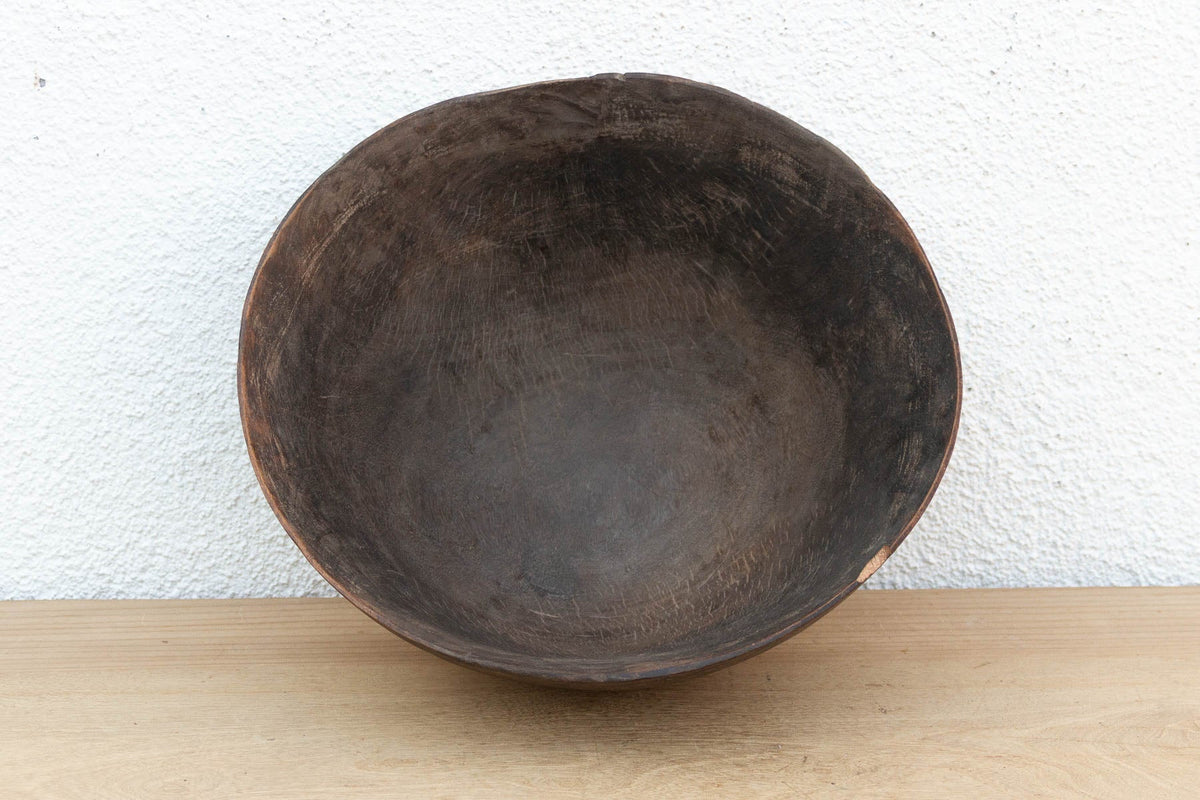 Dark Cacao Finish African Dough Bowl