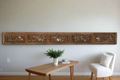 Antique Scholar's Five Paneled Carved Screen