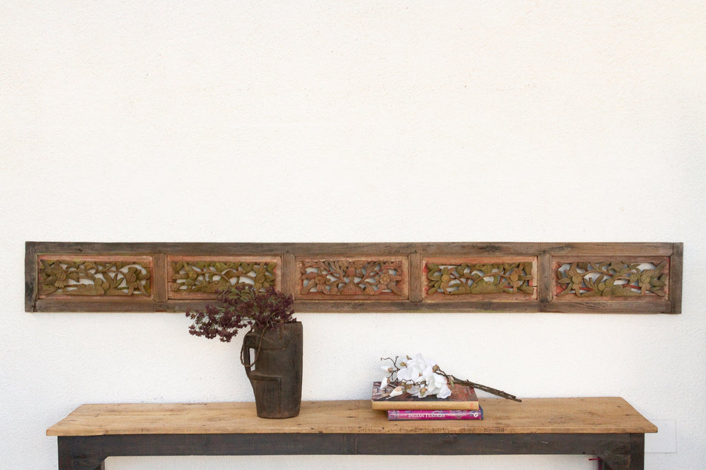 From the Silk Road, Antique Carved Wall Panel