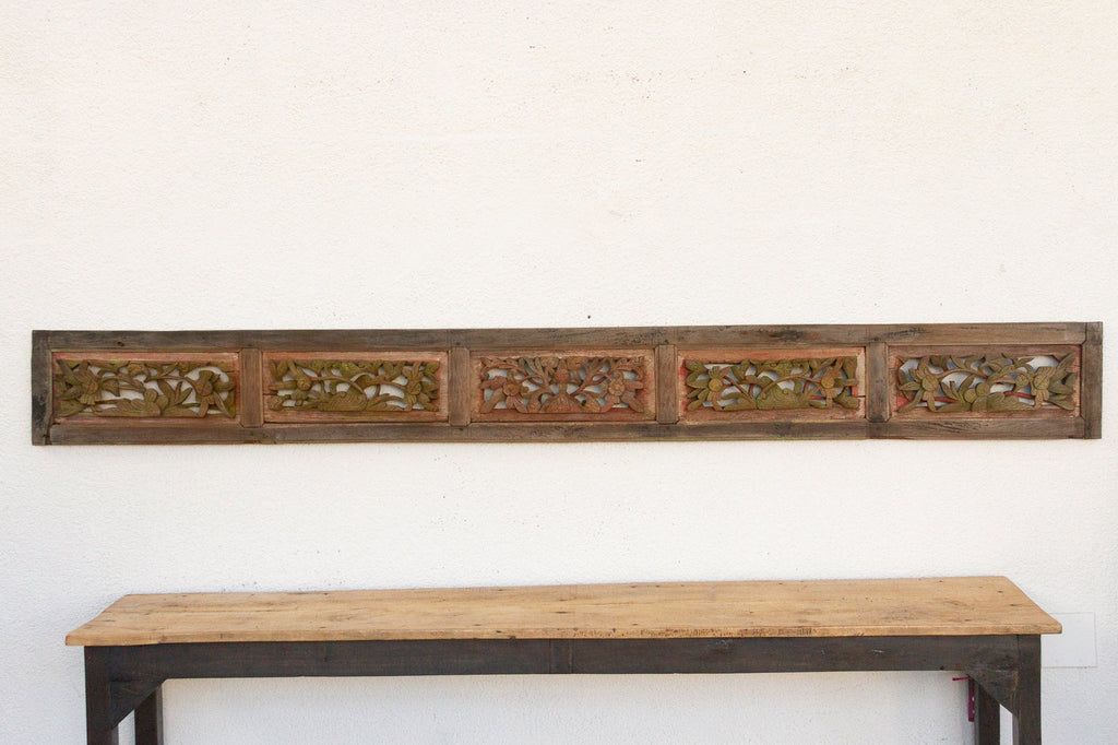 From the Silk Road, Antique Carved Wall Panel