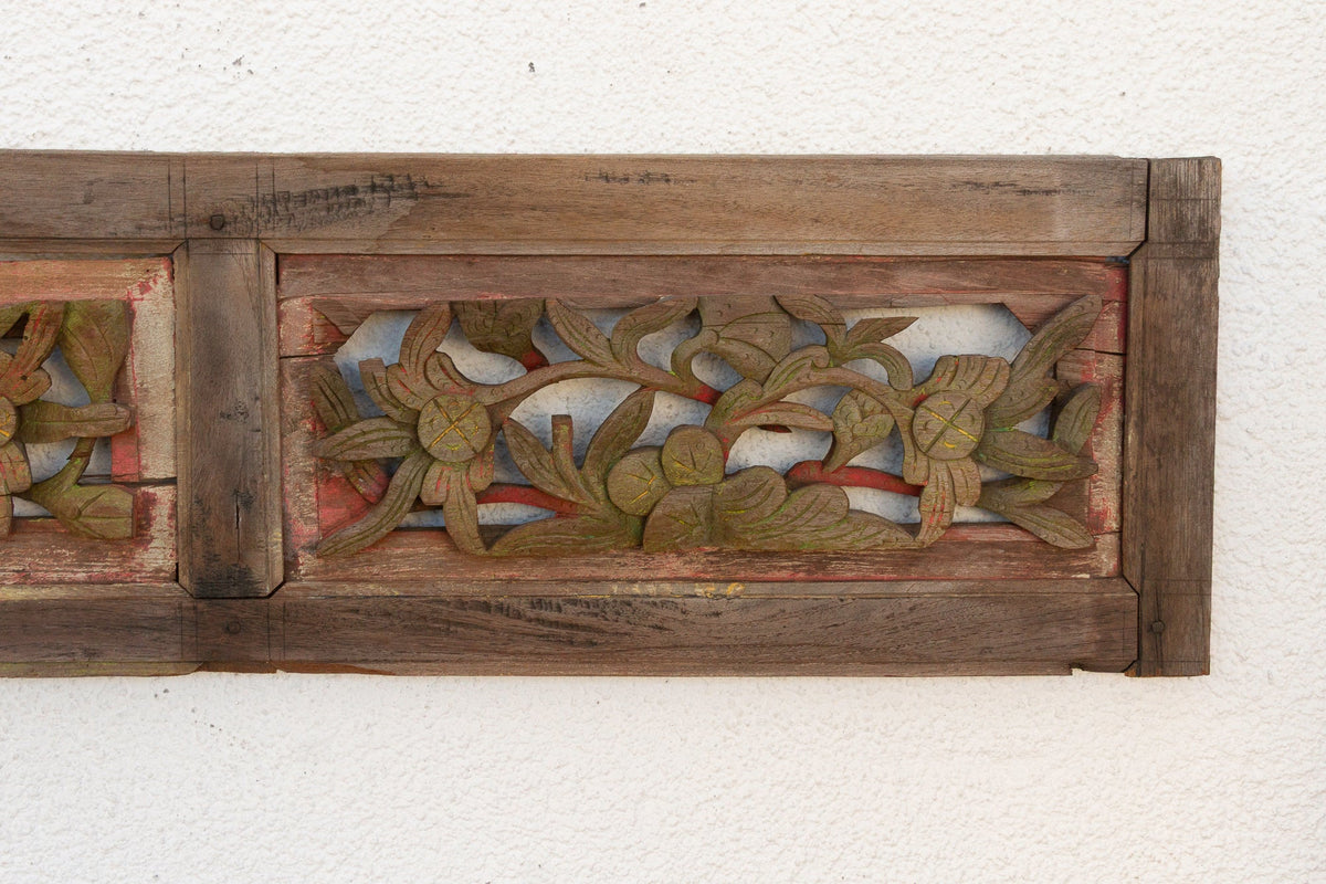 From the Silk Road, Antique Carved Wall Panel