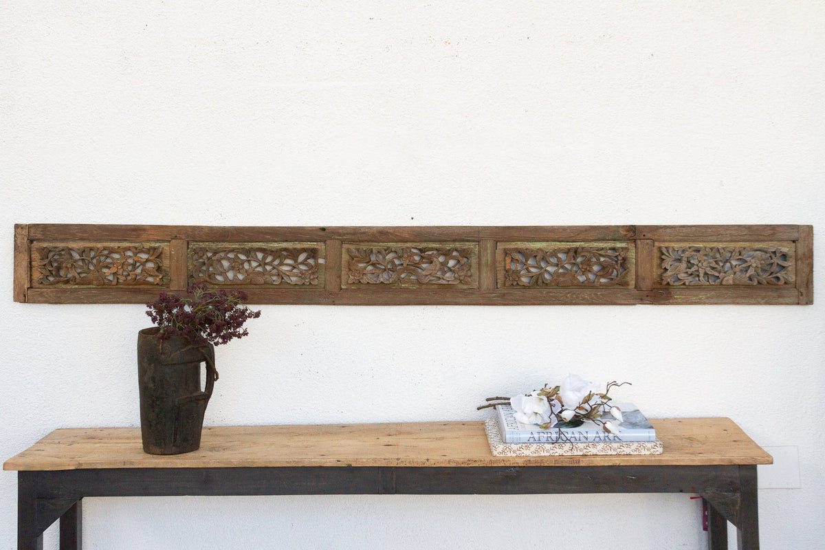 Dragonfly Frieze, Ancient Carved Wood Panel
