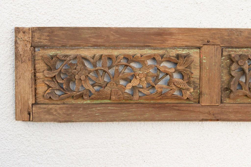 Dragonfly Frieze, Ancient Carved Wood Panel