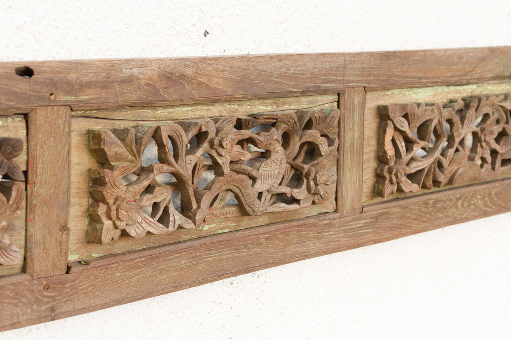 Dragonfly Frieze, Ancient Carved Wood Panel