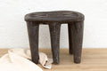 Patinated Dark Wood Carved Nupe Stool
