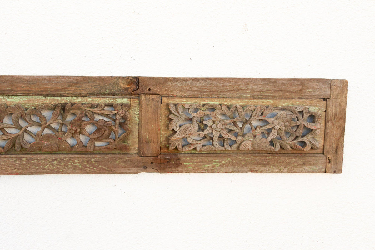 Dragonfly Frieze, Ancient Carved Wood Panel