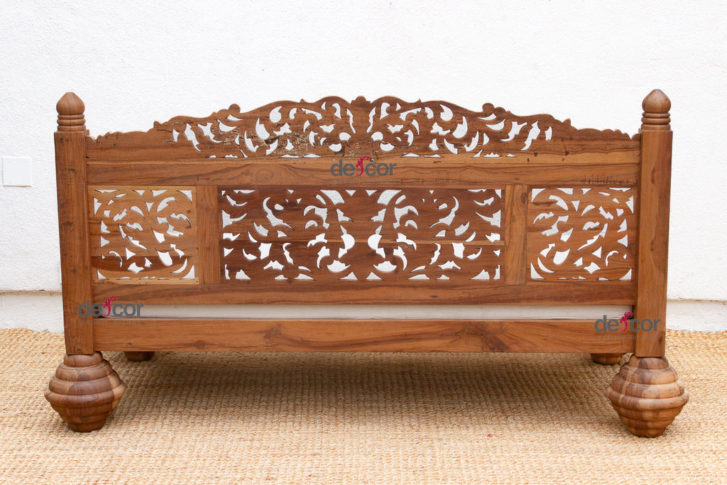 Finely Carved Royal Bali Club Daybed