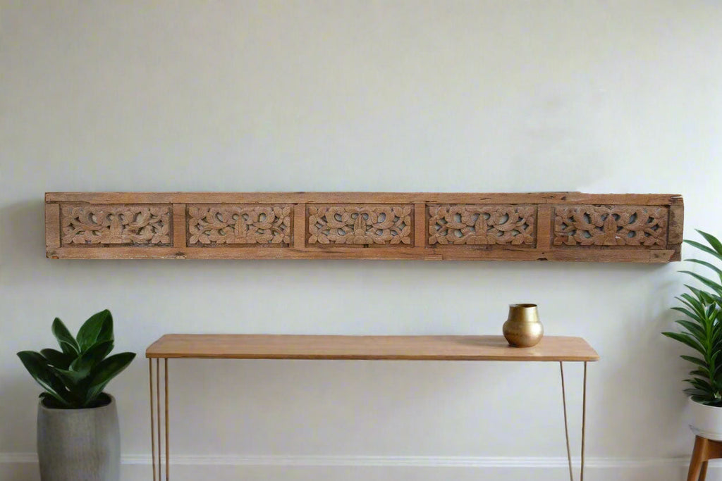 Early 1800's Primitive Floral Carving