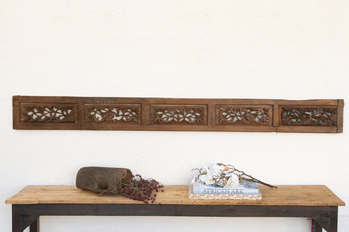 Sacred Foliage, Antique Asian Carving