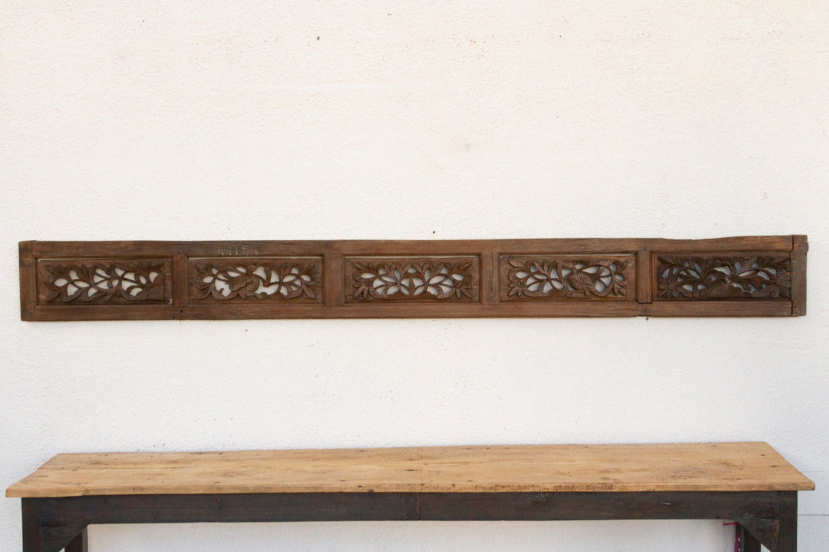 Sacred Foliage, Antique Asian Carving