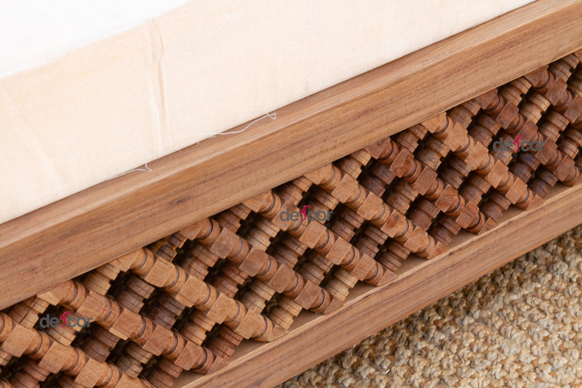 96" Long Moroccan Mousharabi Daybed Sofa