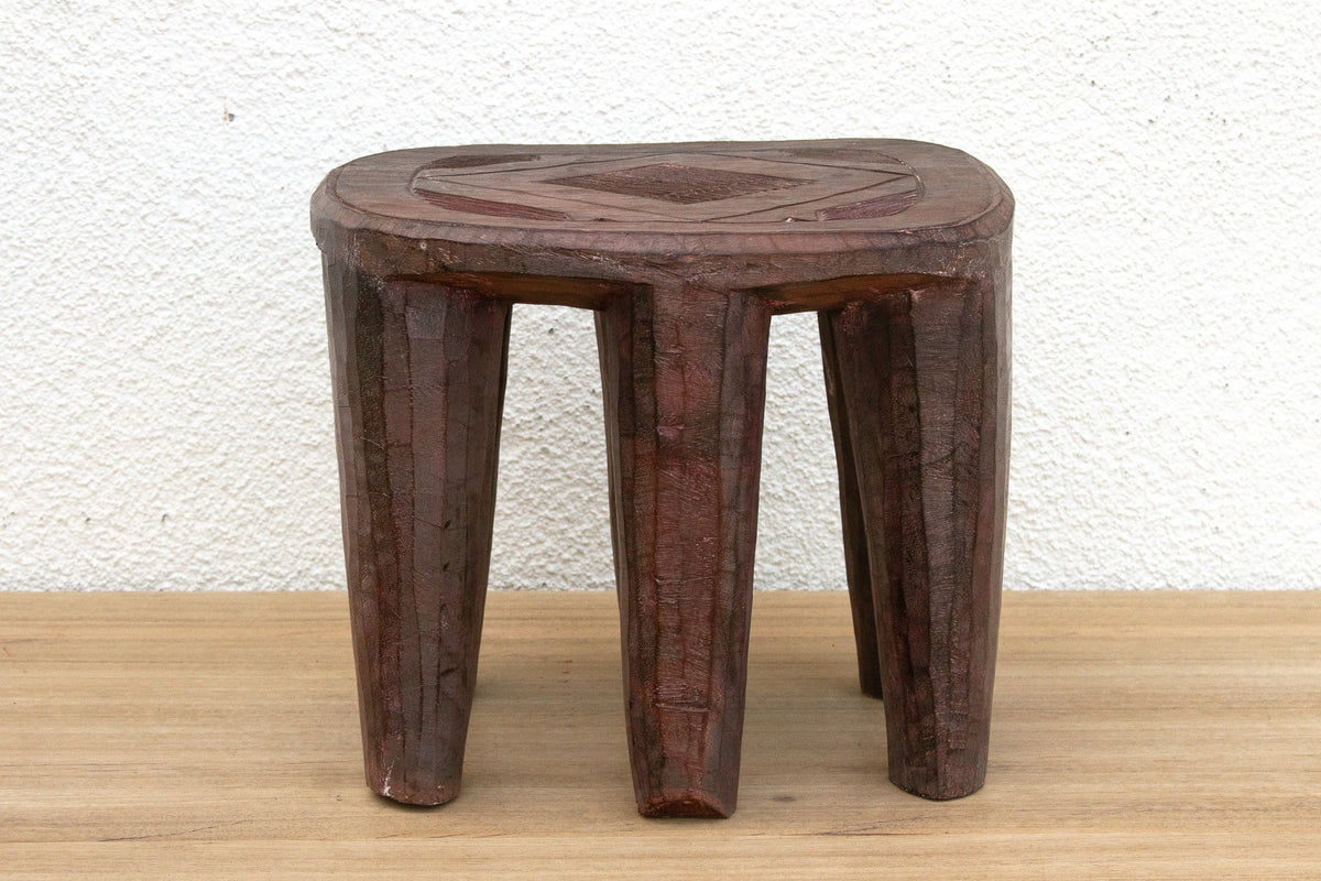 Nupe Carved Stool With Six Legs