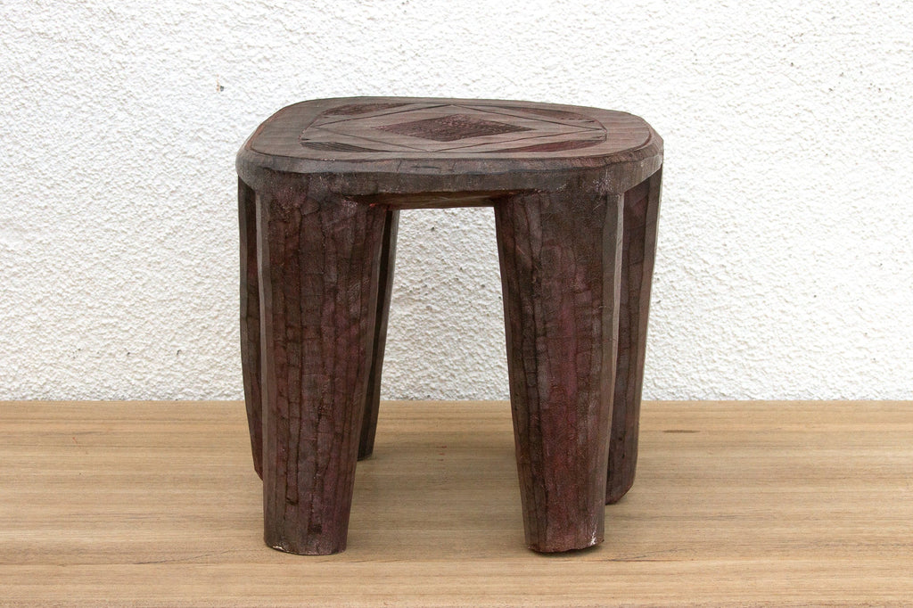 Nupe Carved Stool With Six Legs