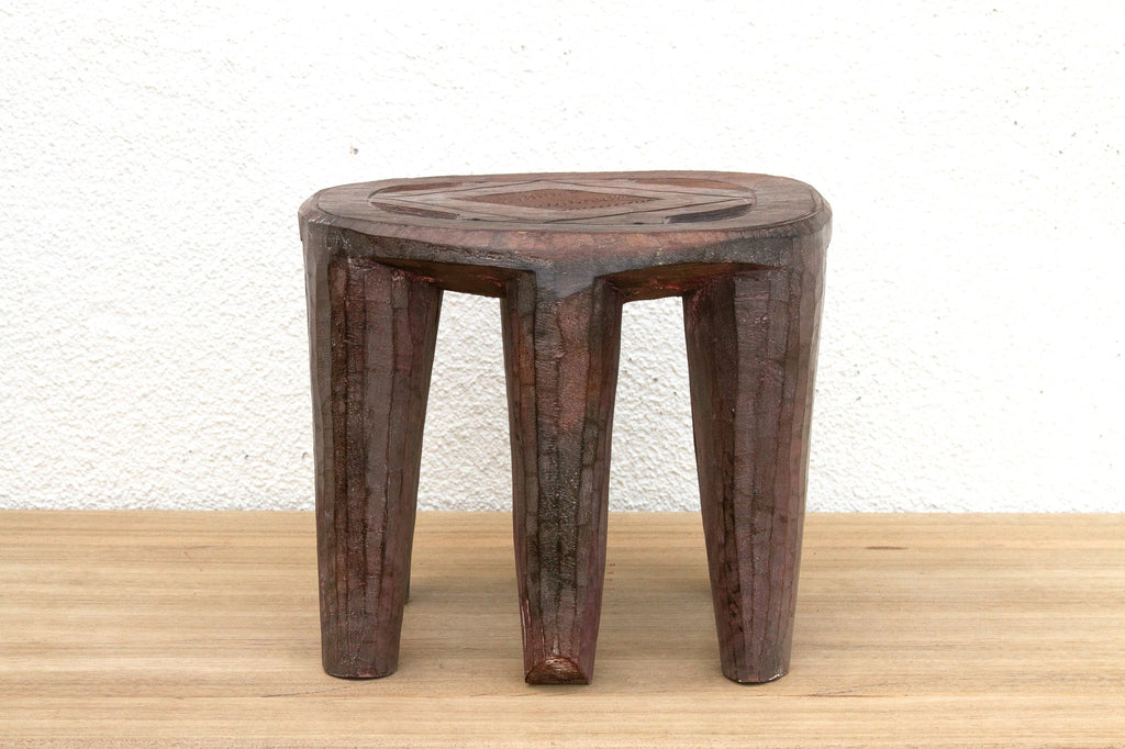 Nupe Carved Stool With Six Legs