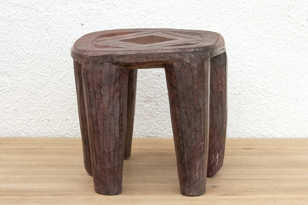 Nupe Carved Stool With Six Legs