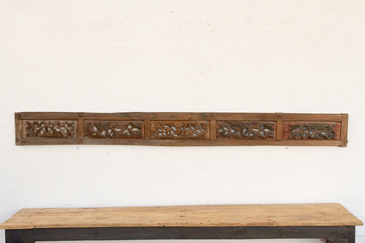 Finely Carved Eastern Scroll Long Carving