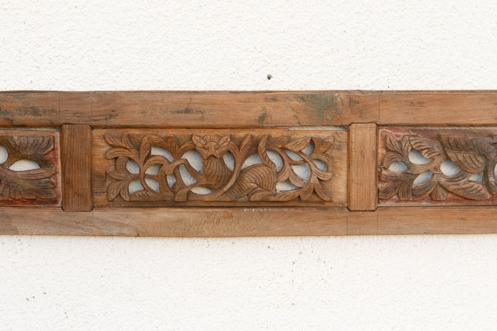 Finely Carved Eastern Scroll Long Carving