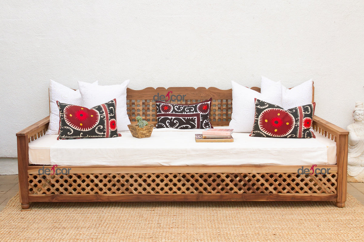 9' Long Colossal Moroccan Lattice Daybed
