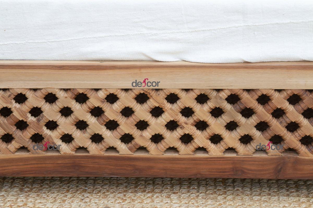 9' Long Colossal Moroccan Lattice Daybed