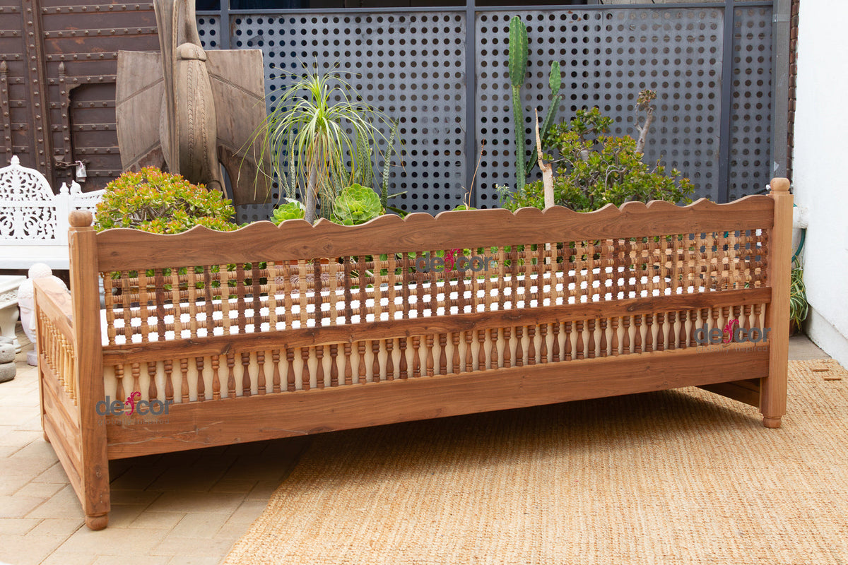9' Long Colossal Moroccan Lattice Daybed