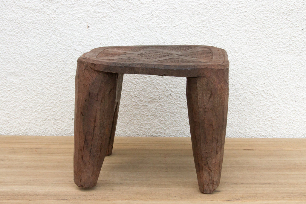 Forest Wood Carved Nupe Stool
