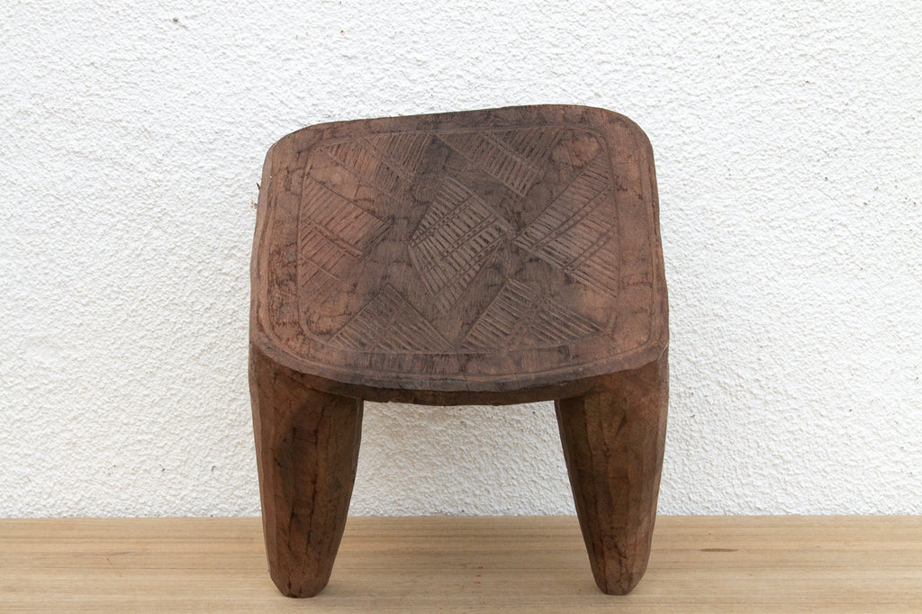 Forest Wood Carved Nupe Stool