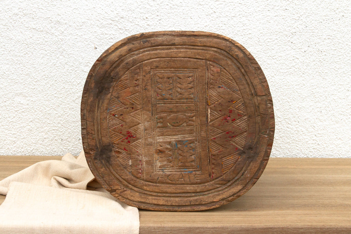 Antique Spider Carved Nupe Stool