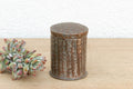 Petite Antique Etched Copper Spice Container