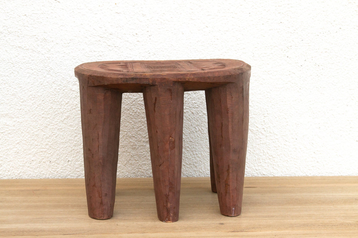 Handcarved Wooden Nupe Stool