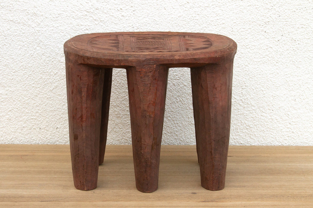 Handcarved Wooden Nupe Stool