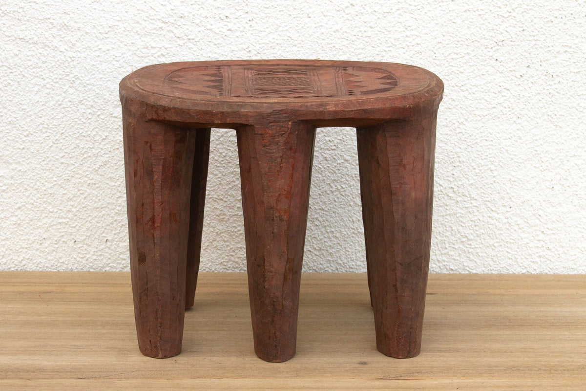 Handcarved Wooden Nupe Stool