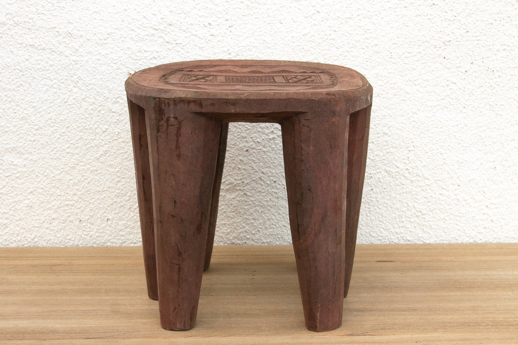 Handcarved Wooden Nupe Stool